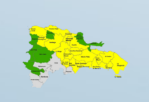 COE mantiene 20 provincias en alerta amarilla y 7 en verde por vaguada en República Dominicana