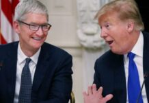 Trump elogia la trayectoria de Tim Cook y asegura que superó el legado de Steve Jobs