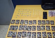 Dintel junto al MP ocupa más de 200 porciones de drogas, dos paquetes de cocaína, arma de fuego y dinero en efectivo