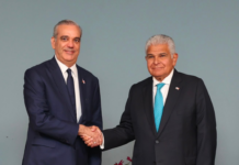 Presidente Abinader se reúne con su homólogo panameño, José Raúl Mulino