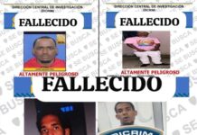 Cuatro presuntos asaltantes mueren en enfrentamiento con la Policía en Santo Domingo Este