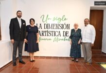 Franklin Soriano, Minerva Josefina (Minou) Tavárez y Manolo Tavárez encabezan la exposición «Un siglo. La dimensión artística de Minerva», en el Centro Cultural Banreservas de Santo Domingo.