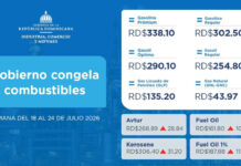 Gobierno congela los combustibles y destina RD 875.3 millones en subsidios