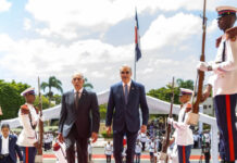 Presidente Abinader recibe en el Palacio Nacional al presidente de Honduras, Nasry Asfura Zablah