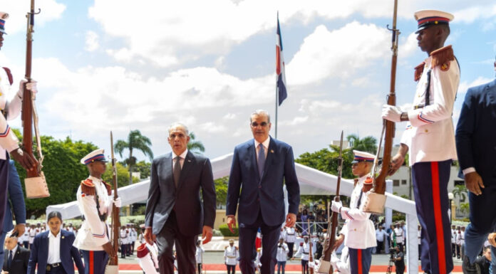 Presidente Abinader recibe en el Palacio Nacional al presidente de Honduras, Nasry Asfura Zablah