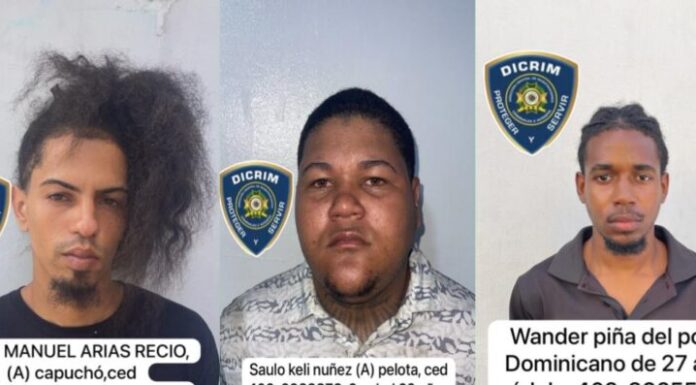 Policía Nacional apresa a tres presuntos implicados en muerte de dirigente comunitario en Los Alcarrizos
