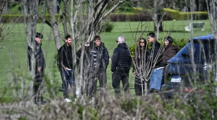 Lionel Messi despide a su padre Jorge en Rosario