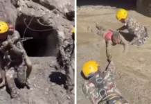 Video: Nepal rescata de un túnel hidroeléctrico a varios supervivientes de la riada