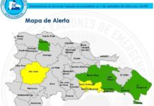 COE mantiene alertas amarilla y verde en nueve demarcaciones por aguaceros y tormentas