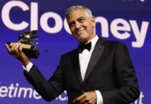 George Clooney, nostálgico y revindicativo al recoger su León de Oro en Venecia