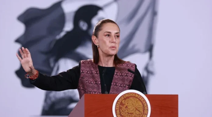 Video | Sheinbaum dice que México “no es colonia de ningún país” frente a mapa publicado por Trump