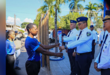 La Vega recibe antorcha de los IV Juegos Mundiales de Policía durante recorrido nacional