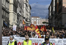 Manifestaciones en toda Italia contra la carestía y las políticas de Meloni